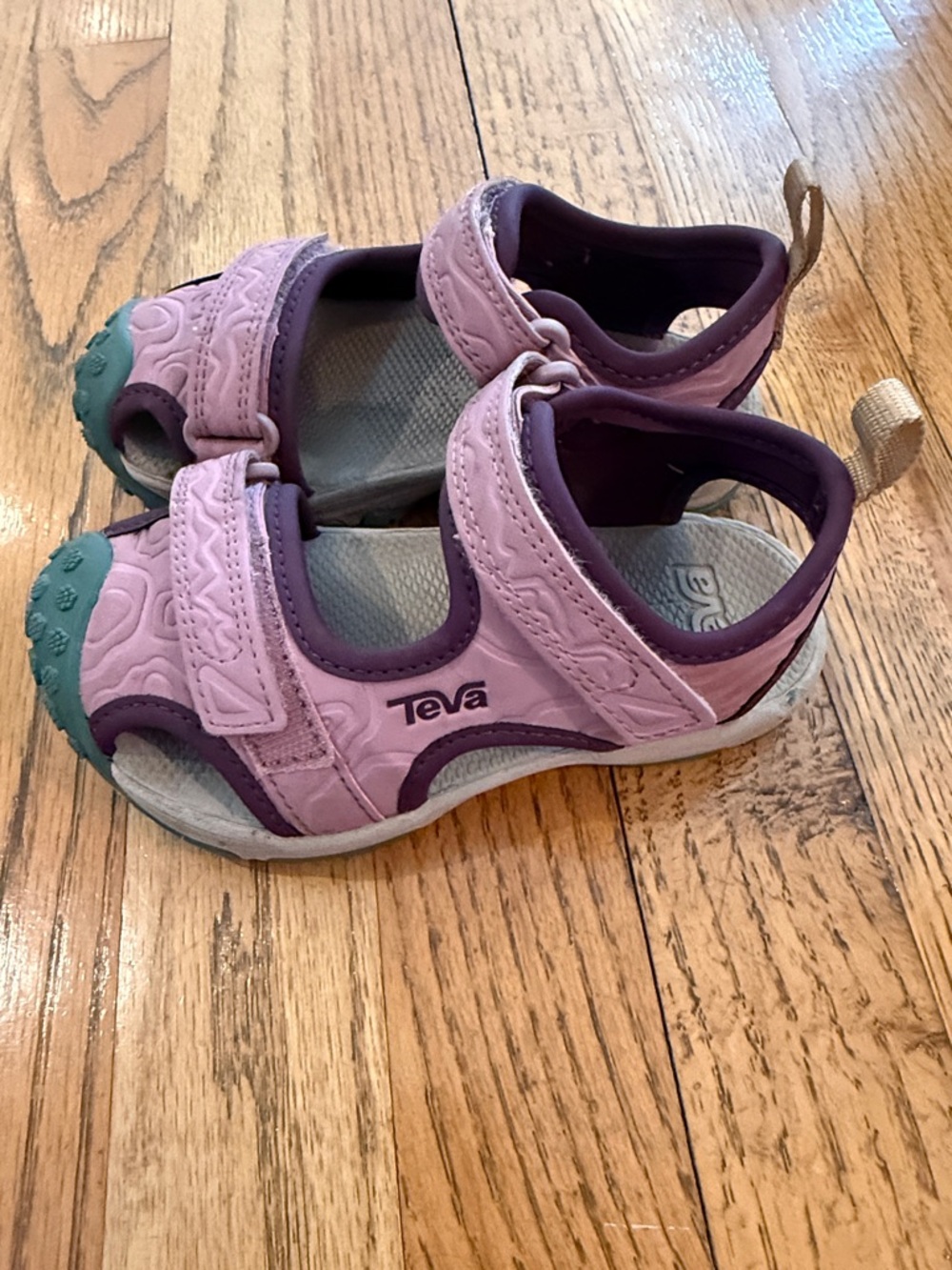 Teva Kids Purple and Light Pink Adjustable Sport Sandals Size 9 EUC